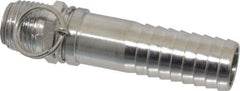 SuperKlean - NPT x 3/4" Hose Barb, Swivel Hose Adapter - Stainless Steel - Americas Industrial Supply