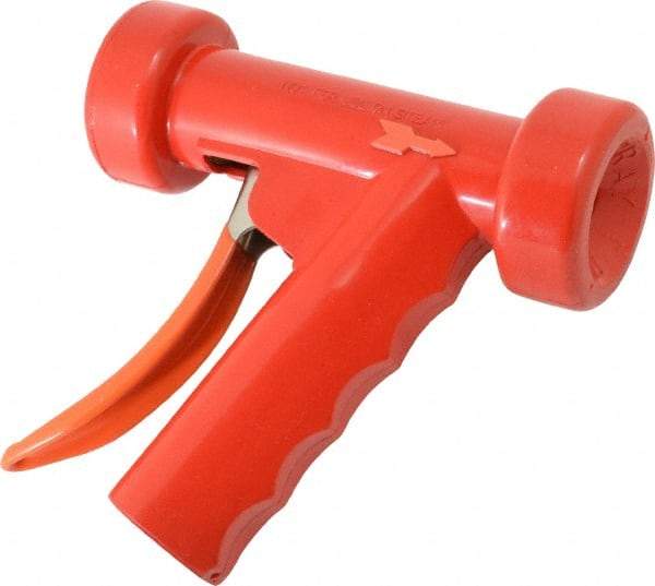 SuperKlean - Insulated, Brass Pistol Grip Spray Nozzle for 1/2" Pipe - Red, 1/2 NPT - Americas Industrial Supply