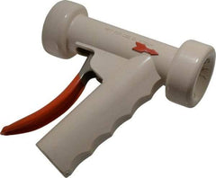 SuperKlean - Insulated, Brass Pistol Grip Spray Nozzle for 1/2" Pipe - White, 1/2 NPT - Americas Industrial Supply