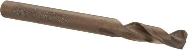 Cleveland - 0.1575" 135° Spiral Flute Cobalt Screw Machine Drill Bit - Oxide/Gold Finish, Right Hand Cut, 0.866" Flute Length, 2.165" OAL, Split Point, Straight Shank - Americas Industrial Supply