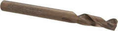 Cleveland - 0.1575" 135° Spiral Flute Cobalt Screw Machine Drill Bit - Oxide/Gold Finish, Right Hand Cut, 0.866" Flute Length, 2.165" OAL, Split Point, Straight Shank - Americas Industrial Supply