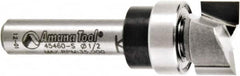 Amana Tool - 1/2" Cut Diam, 1/4" Length of Cut, 2 Flute Pattern-Cutting Edge Profile Router Bit - Solid Carbide, 1/4" Shank Diam, 1-5/8" OAL, Uncoated - Americas Industrial Supply