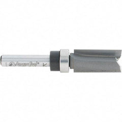 Amana Tool - 1/2" Cut Diam, 1" Length of Cut, 2 Flute Pattern-Cutting Edge Profile Router Bit - Carbide-Tipped, 1/4" Shank Diam, 2-1/2" OAL, Uncoated - Americas Industrial Supply