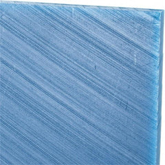 Made in USA - 1/4" Thick x 12" Wide x 1' Long, Polyethylene (UHMW) Sheet - Blue, Glass-Filled Grade - Americas Industrial Supply