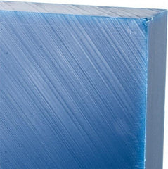 Made in USA - 1" Thick x 12" Wide x 1' Long, Polyethylene (UHMW) Sheet - Blue, Glass-Filled Grade - Americas Industrial Supply