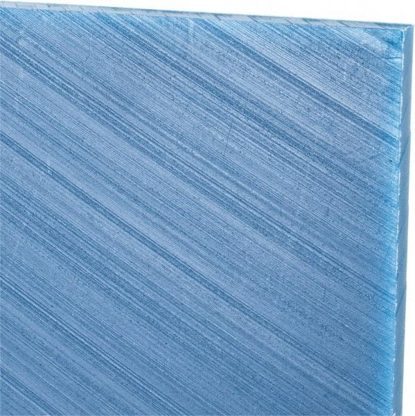 Made in USA - 1/4" Thick x 12" Wide x 2' Long, Polyethylene (UHMW) Sheet - Blue, Glass-Filled Grade - Americas Industrial Supply