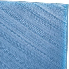 Made in USA - 1/4" Thick x 12" Wide x 2' Long, Polyethylene (UHMW) Sheet - Blue, Glass-Filled Grade - Americas Industrial Supply