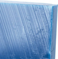 Made in USA - 3/4" Thick x 12" Wide x 2' Long, Polyethylene (UHMW) Sheet - Blue, Glass-Filled Grade - Americas Industrial Supply