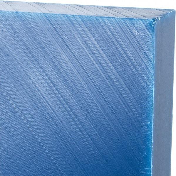Made in USA - 1" Thick x 12" Wide x 2' Long, Polyethylene (UHMW) Sheet - Blue, Glass-Filled Grade - Americas Industrial Supply