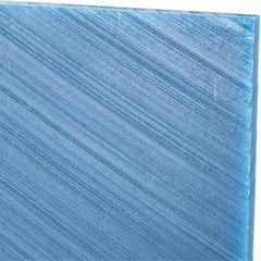 Made in USA - 1/4" Thick x 12" Wide x 3' Long, Polyethylene (UHMW) Sheet - Blue, Glass-Filled Grade - Americas Industrial Supply
