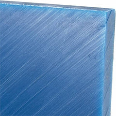 Made in USA - 1/2" Thick x 12" Wide x 3' Long, Polyethylene (UHMW) Sheet - Blue, Glass-Filled Grade - Americas Industrial Supply