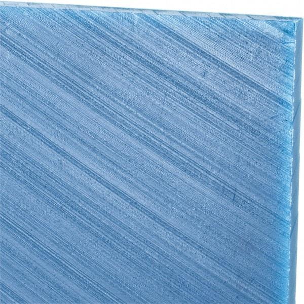 Made in USA - 1/4" Thick x 24" Wide x 2' Long, Polyethylene (UHMW) Sheet - Blue, Glass-Filled Grade - Americas Industrial Supply