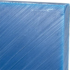 Made in USA - 1/2" Thick x 24" Wide x 2' Long, Polyethylene (UHMW) Sheet - Blue, Glass-Filled Grade - Americas Industrial Supply
