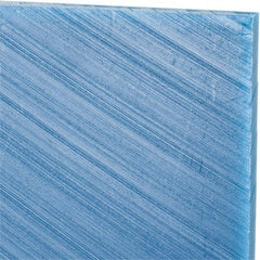 Made in USA - 1/4" Thick x 24" Wide x 4' Long, Polyethylene (UHMW) Sheet - Blue, Glass-Filled Grade - Americas Industrial Supply