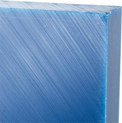 Made in USA - 1" Thick x 24" Wide x 4' Long, Polyethylene (UHMW) Sheet - Blue, Glass-Filled Grade - Americas Industrial Supply
