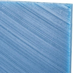 Made in USA - 1/4" Thick x 48" Wide x 5' Long, Polyethylene (UHMW) Sheet - Blue, Glass-Filled Grade - Americas Industrial Supply