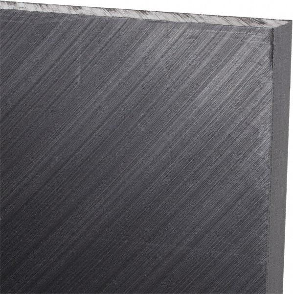 Made in USA - 3/8" Thick x 12" Wide x 1' Long, Polyethylene (UHMW) Sheet - Black, Antistatic Grade - Americas Industrial Supply