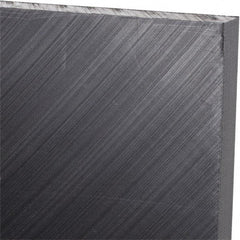 Made in USA - 3/8" Thick x 12" Wide x 1' Long, Polyethylene (UHMW) Sheet - Black, Antistatic Grade - Americas Industrial Supply