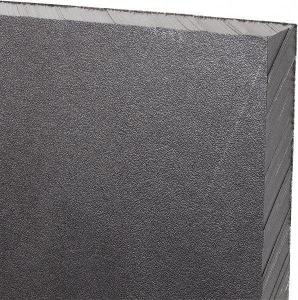 Made in USA - 1/2" Thick x 12" Wide x 1' Long, Polyethylene (UHMW) Sheet - Black, Antistatic Grade - Americas Industrial Supply