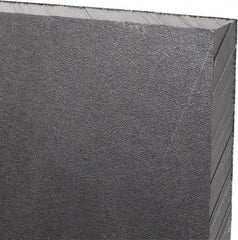 Made in USA - 1/2" Thick x 12" Wide x 1' Long, Polyethylene (UHMW) Sheet - Black, Antistatic Grade - Americas Industrial Supply