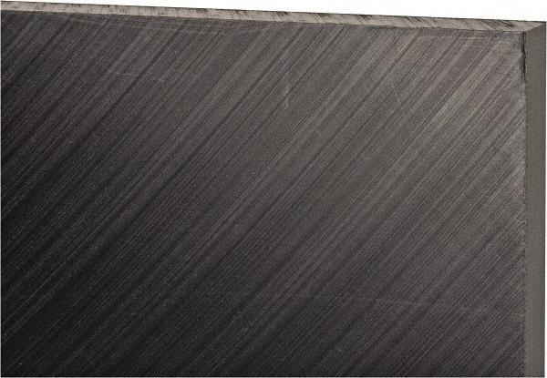 Made in USA - 3/8" Thick x 12" Wide x 2' Long, Polyethylene (UHMW) Sheet - Black, Antistatic Grade - Americas Industrial Supply