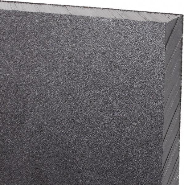 Made in USA - 1/2" Thick x 12" Wide x 2' Long, Polyethylene (UHMW) Sheet - Black, Antistatic Grade - Americas Industrial Supply