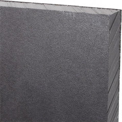 Made in USA - 1/2" Thick x 12" Wide x 2' Long, Polyethylene (UHMW) Sheet - Black, Antistatic Grade - Americas Industrial Supply
