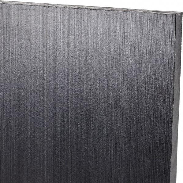 Made in USA - 1/4" Thick x 12" Wide x 3' Long, Polyethylene (UHMW) Sheet - Black, Antistatic Grade - Americas Industrial Supply