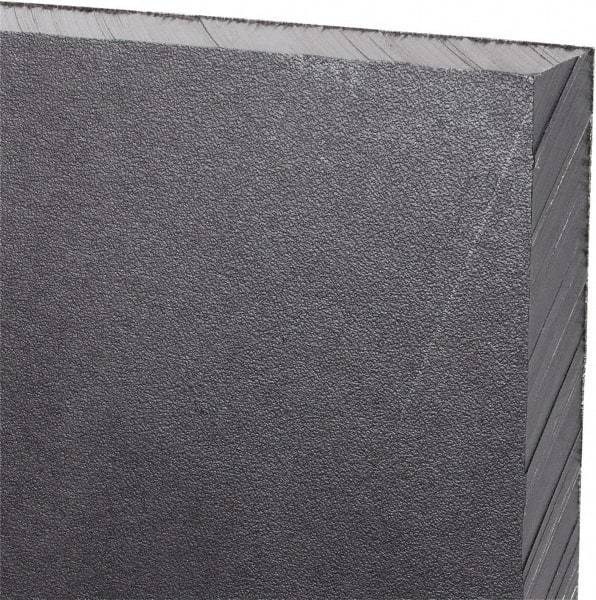 Made in USA - 1/2" Thick x 12" Wide x 3' Long, Polyethylene (UHMW) Sheet - Black, Antistatic Grade - Americas Industrial Supply