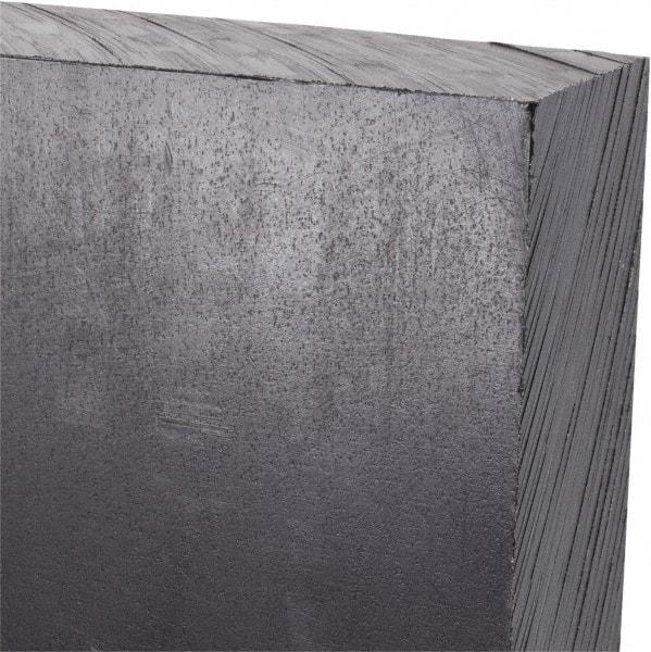Made in USA - 1-1/2" Thick x 12" Wide x 3' Long, Polyethylene (UHMW) Sheet - Black, Antistatic Grade - Americas Industrial Supply