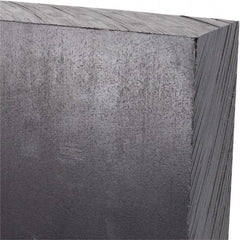 Made in USA - 1-1/2" Thick x 12" Wide x 3' Long, Polyethylene (UHMW) Sheet - Black, Antistatic Grade - Americas Industrial Supply