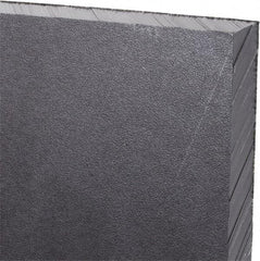Made in USA - 1/2" Thick x 24" Wide x 2' Long, Polyethylene (UHMW) Sheet - Black, Antistatic Grade - Americas Industrial Supply