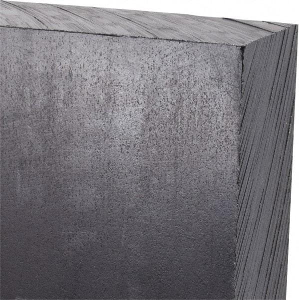 Made in USA - 1-1/2" Thick x 24" Wide x 2' Long, Polyethylene (UHMW) Sheet - Black, Antistatic Grade - Americas Industrial Supply