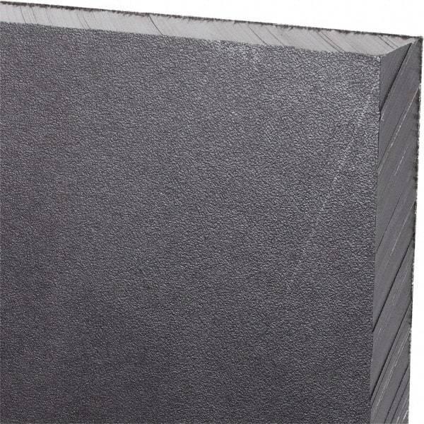 Made in USA - 1/2" Thick x 24" Wide x 3' Long, Polyethylene (UHMW) Sheet - Black, Antistatic Grade - Americas Industrial Supply