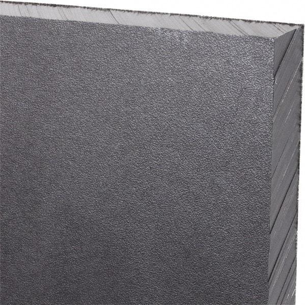 Made in USA - 1/2" Thick x 48" Wide x 5' Long, Polyethylene (UHMW) Sheet - Black, Antistatic Grade - Americas Industrial Supply