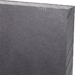 Made in USA - 1/2" Thick x 48" Wide x 5' Long, Polyethylene (UHMW) Sheet - Black, Antistatic Grade - Americas Industrial Supply