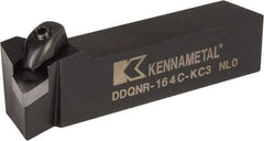Kennametal - DDQN, Right Hand Cut, 27.5° Lead Angle, 1" Shank Height x 1" Shank Width, Negative Rake Indexable Turning Toolholder - 5" OAL, DN..43. Insert Compatibility, Series Kenclamp - Americas Industrial Supply