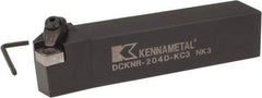 Kennametal - DCKN, Right Hand Cut, 15° Lead Angle, 1-1/4" Shank Height x 1-1/4" Shank Width, Negative Rake Indexable Turning Toolholder - 6" OAL, CN..42. Insert Compatibility, Series Kenclamp - Americas Industrial Supply