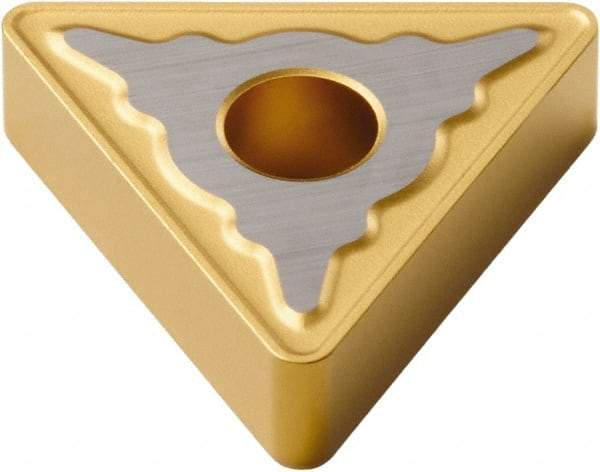 Seco - TNMG332 MR7 Grade TP40 Carbide Turning Insert - TiC/TiCN/TiN Finish, 60° Triangle, 3/8" Inscr Circle, 3/16" Thick, 1/32" Corner Radius - Americas Industrial Supply