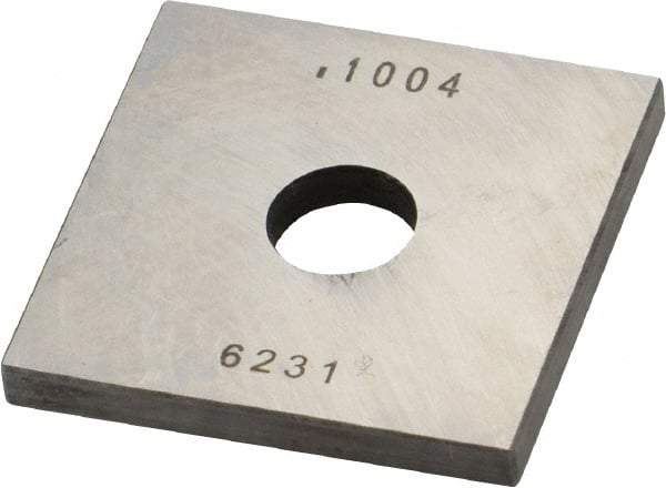 Value Collection - 0.1004" Square Steel Gage Block - Accuracy Grade 0, Includes NIST Traceability Certification - Americas Industrial Supply