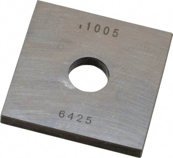 Value Collection - 0.1005" Square Steel Gage Block - Accuracy Grade 0, Includes NIST Traceability Certification - Americas Industrial Supply