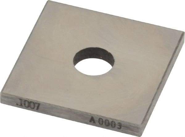 Value Collection - 0.1007" Square Steel Gage Block - Accuracy Grade 0, Includes NIST Traceability Certification - Americas Industrial Supply
