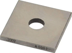 Value Collection - 0.1007" Square Steel Gage Block - Accuracy Grade 0, Includes NIST Traceability Certification - Americas Industrial Supply