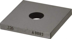 Value Collection - 0.126" Square Steel Gage Block - Accuracy Grade 0, Includes NIST Traceability Certification - Americas Industrial Supply
