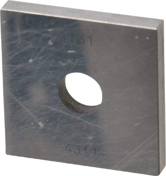 Value Collection - 0.131" Square Steel Gage Block - Accuracy Grade 0, Includes NIST Traceability Certification - Americas Industrial Supply