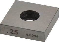 Value Collection - 0.25" Square Steel Gage Block - Accuracy Grade 0, Includes NIST Traceability Certification - Americas Industrial Supply