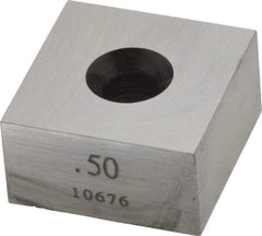 Value Collection - 0.5" Square Steel Gage Block - Accuracy Grade 0, Includes NIST Traceability Certification - Americas Industrial Supply