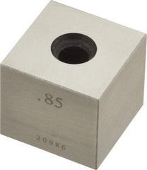 Value Collection - 0.85" Square Steel Gage Block - Accuracy Grade 0, Includes NIST Traceability Certification - Americas Industrial Supply