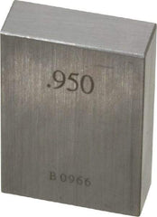 Value Collection - 0.95" Square Steel Gage Block - Accuracy Grade 0, Includes NIST Traceability Certification - Americas Industrial Supply