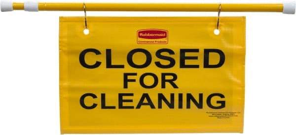 Rubbermaid - "Closed for Cleaning", 13" Long x 50" Wide, Safety Sign - Use for Accident Prevention - Americas Industrial Supply